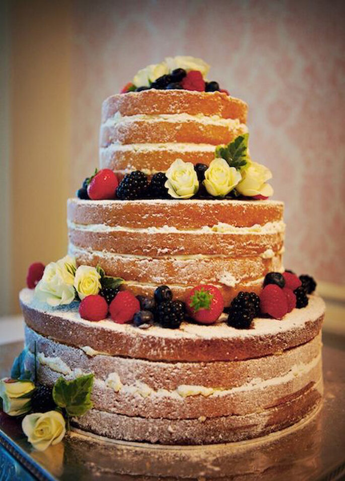 Torta naked cake para tu matrimonio
