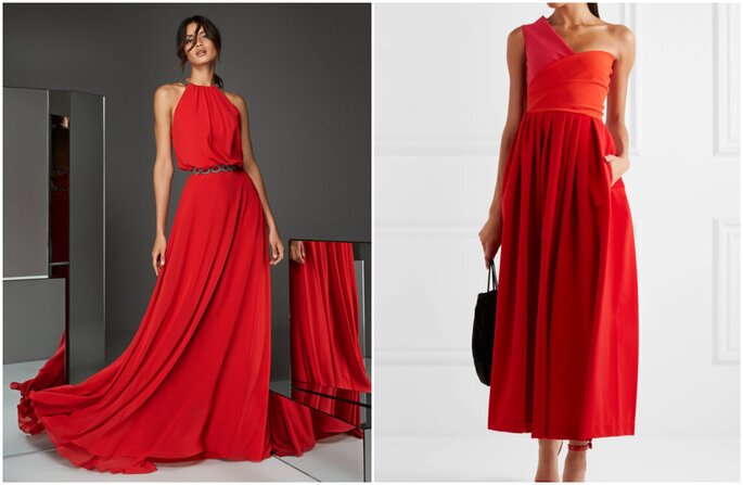 vestido vermelho para casamento de dia