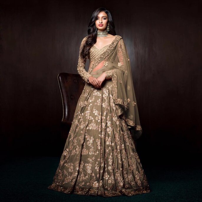 Buy Indian Bridal Lehenga Choli | Designer Wedding Lehengas Online UK: Cyan